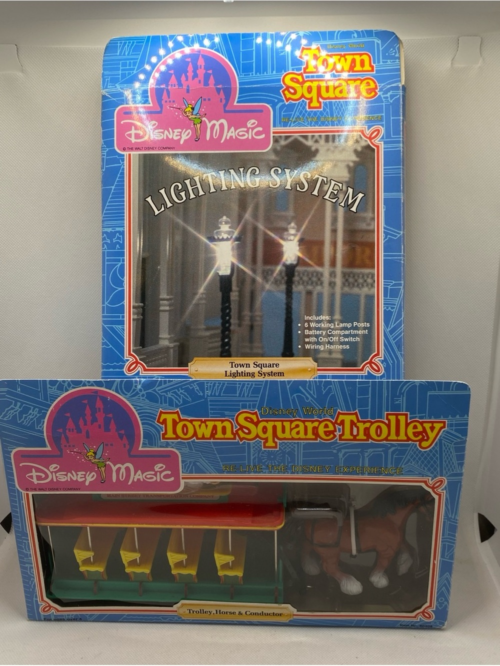 Disney Magic Town Square Trolley & Lighting System Vintage